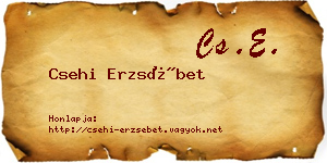 Csehi Erzsébet névjegykártya