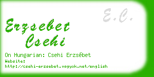 erzsebet csehi business card