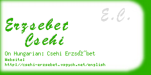 erzsebet csehi business card